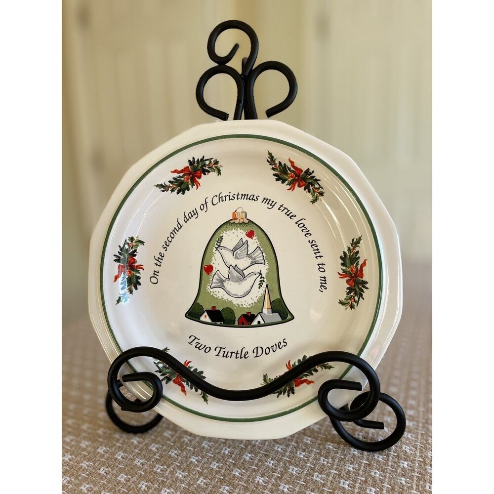 Vintage 12 days of Christmas Plates 8" Salad/Dessert Replacement Pfaltzgraff